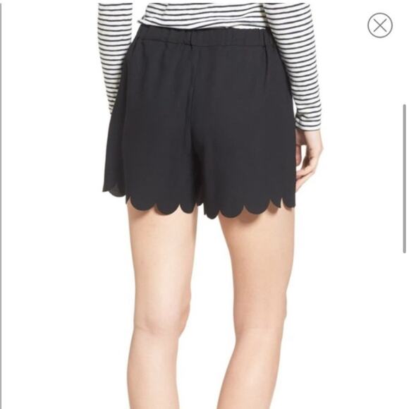 Madewell Scalloped Hem Pull On Shorts Black - Picture 5 of 11